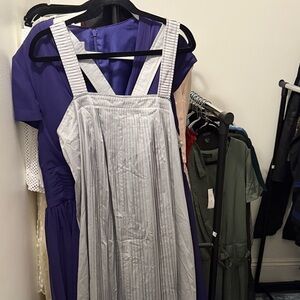 Banana Republic Monogram Elegant Gray pleated Women's Dress